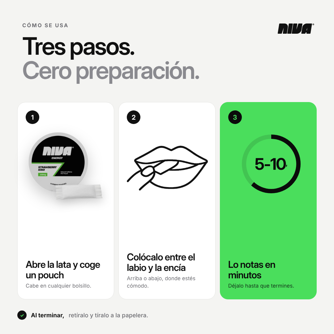 Sobres energéticos de fresa y kiwi